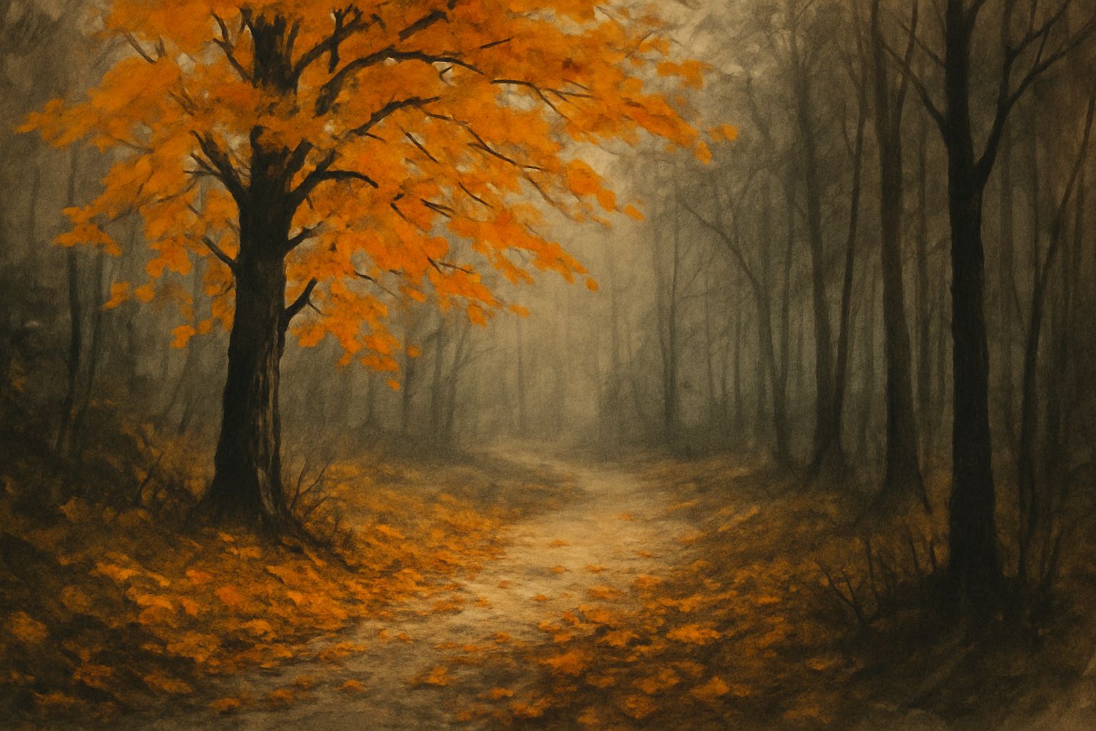 autumn walking path