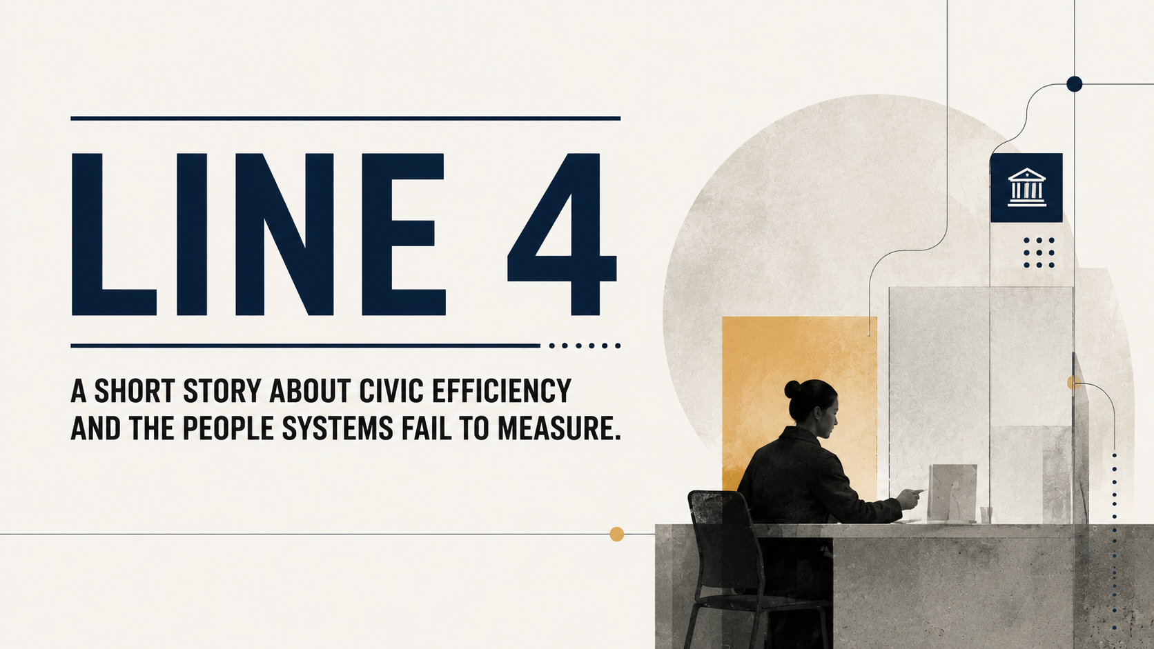Abstract editorial illustration inspired by civic systems, public infrastructure, and human presence.